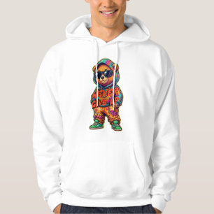 Veste À Capuche Conception d'ours cool Ne jamais abandonner