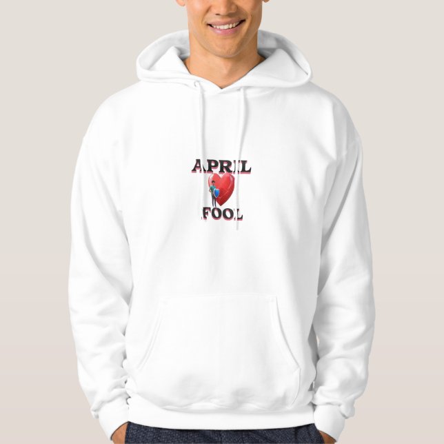 Veste À Capuche Conception du logo du jour du fou d'avril - Jouer, (Devant)