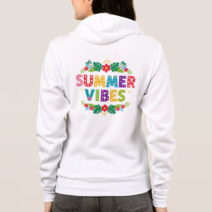Veste À Capuche Conception Florale Vibrations Estivales-54504