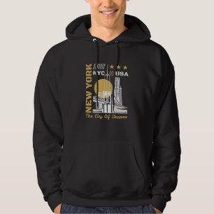 Veste À Capuche Conception graphique de voyage de la skyline de Ne