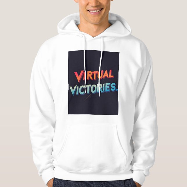 Veste À Capuche Conception T-shirt Victoires Virtuelles (Devant)