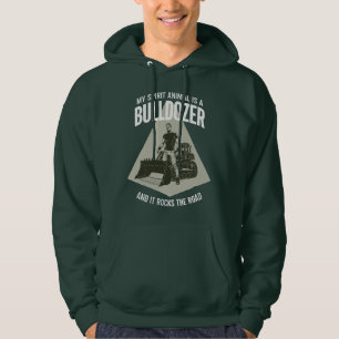Veste À Capuche Conducteur de bulldozer animal spirituel silhouett