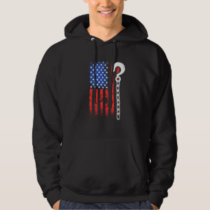 Veste À Capuche Conducteur de dépanneuse patriotique Drapeau améri