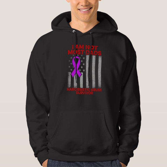 Veste À Capuche Connaissance Mondiale De L'Abus Narcissique La Plu (Devant)
