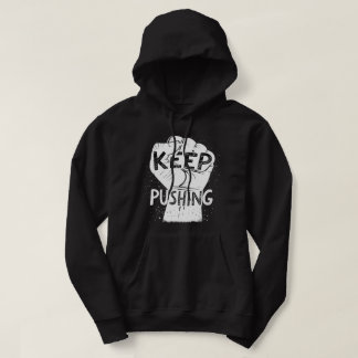 Veste À Capuche Continuez à Pousser – Conception de Typographie Mo