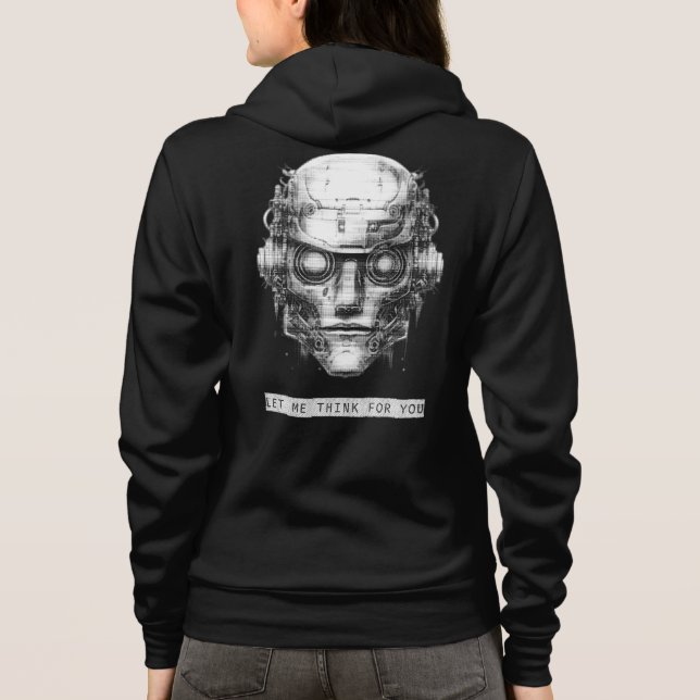Veste À Capuche Contrôle de l'esprit Cyberpunk Robot avant et arri (Dos)