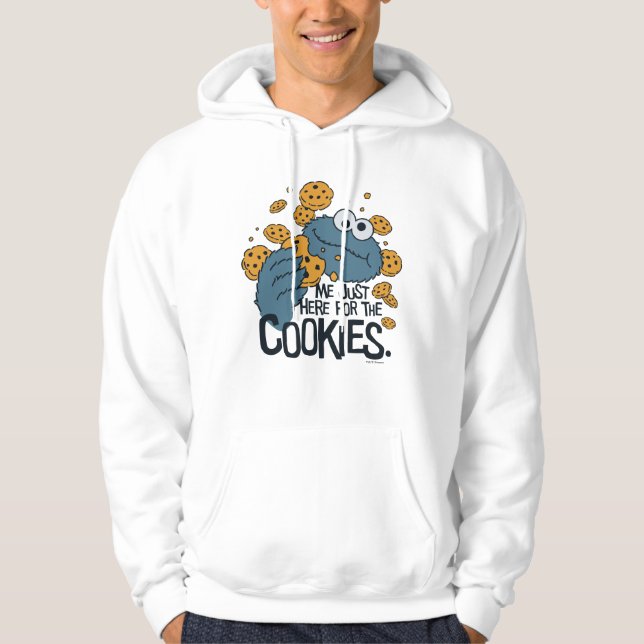 Veste À Capuche Cookie Monster | Je suis juste ici pour les cookie (Devant)