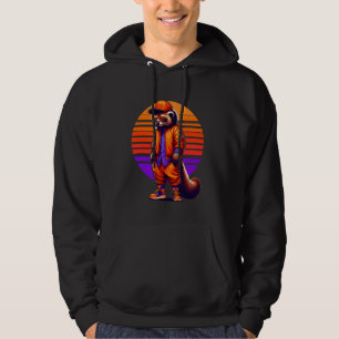 Veste À Capuche Cool Binturong Moderne Style Urbain Sunset Art Rét