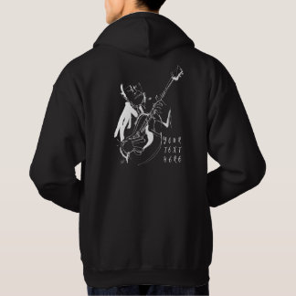 Veste À Capuche Cool Retro Guitarist Custom T-Shirt (名入れ対応)