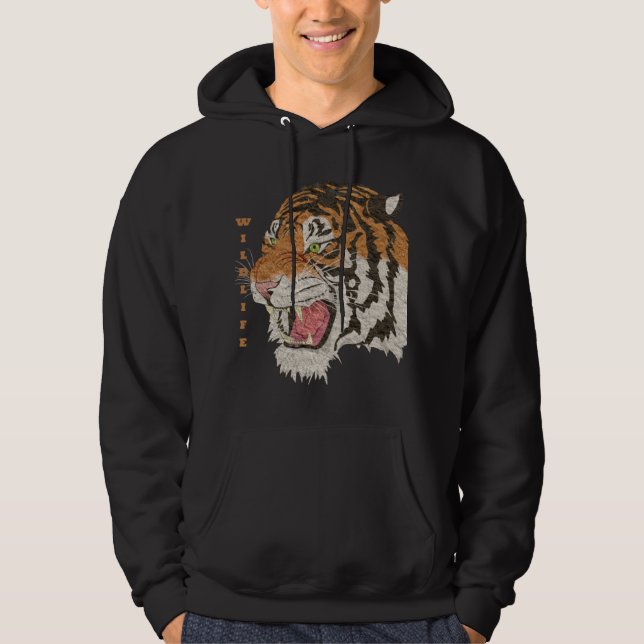 Veste À Capuche Cool texte personnalisé illustration de l'animal s (Devant)