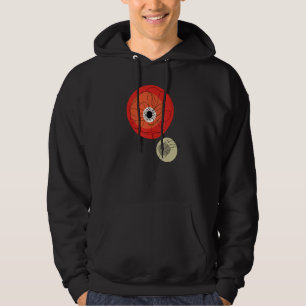 Veste À Capuche Coquelicot Aquarelle Graines de Coquelicot Rouges 