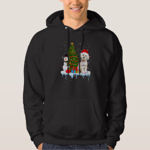 Veste À Capuche Costume Chien Maltais Père Noël Éclairage Casquett