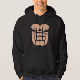 Veste À Capuche Costume poitrine d'Halloween Gorilla Sixpack Singe