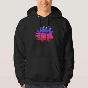 Veste À Capuche Coucher de soleil coloré Libertarian Porcupine Coo