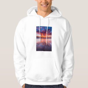 Veste À Capuche Coucher de soleil rouge sur la mer, Californie