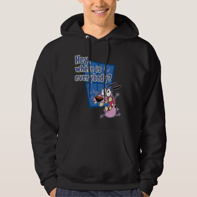 Veste À Capuche Courage du chien lâché | Où est tout le monde ? (Devant)