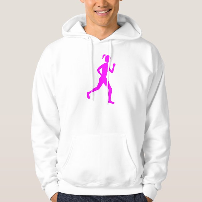 Veste À Capuche Coureur (Femme) - Magenta (Devant)