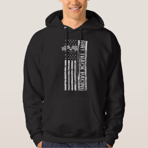 Veste À Capuche Course de Dirt Track USA Drapeau Américain Motocro
