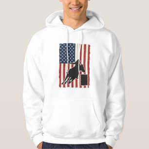 Veste À Capuche Course de tonneaux Drapeau américain Conception ve