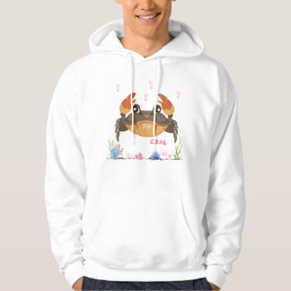 Veste À Capuche Crabe aux bulles subtiles et à la flore sous-marin