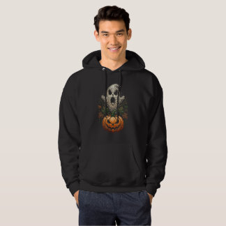 Veste À Capuche Crâne de citrouille d'Halloween gothique en art po