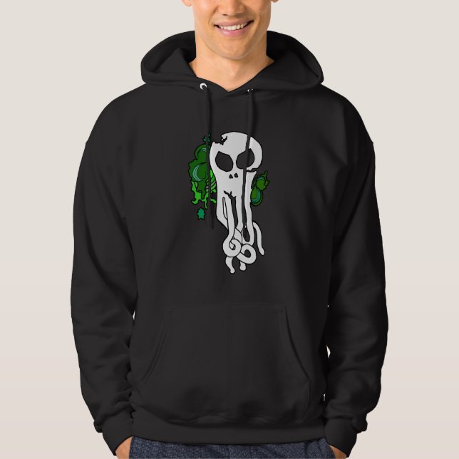 Veste À Capuche Crâne octo vert (Devant)