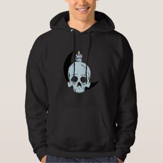 Veste À Capuche Crâne sombre & Bougie Design de Lune | Impression
