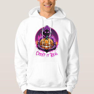 Veste À Capuche Creep it Real, Horreur Halloween illustration