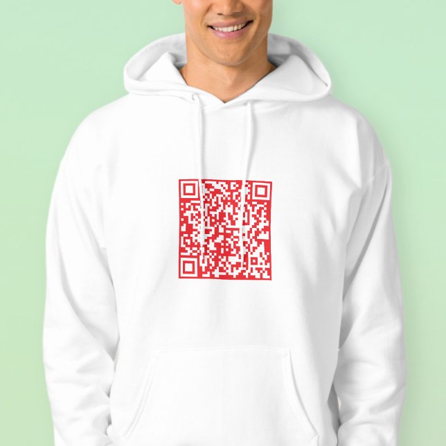Veste À Capuche Créer un code QR rouge numérisable (modifiable) (Créateur téléchargé)