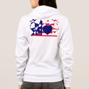 Veste À Capuche Créez votre propre blanc rouge et bleu