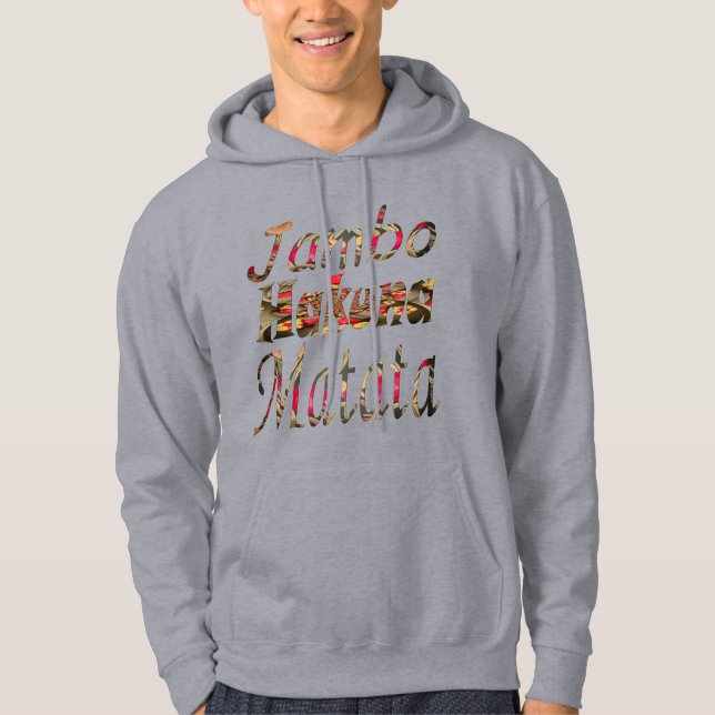 Veste À Capuche Créez votre propre Jambo Afrique ! Hakuna Matata (Devant)