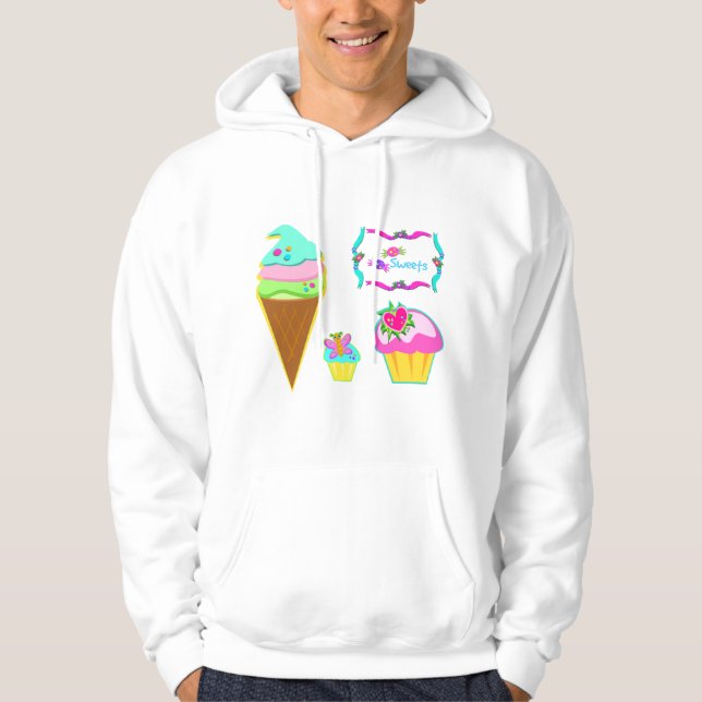 Veste À Capuche Crème De Glace Et Cupcakes (Devant)
