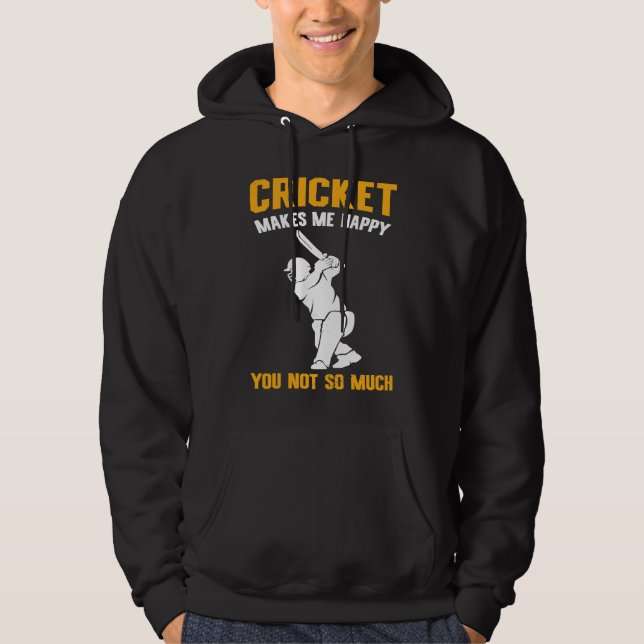 Veste À Capuche Cricket  Cricket Makes Me Happy You Not So Much (Devant)