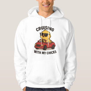 Veste À Capuche Croisière avec mes poules - Drôle T-shirt poulet