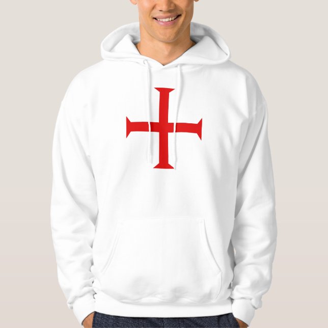 Veste À Capuche Croix de Templar de chevaliers - Hoodie. (Devant)