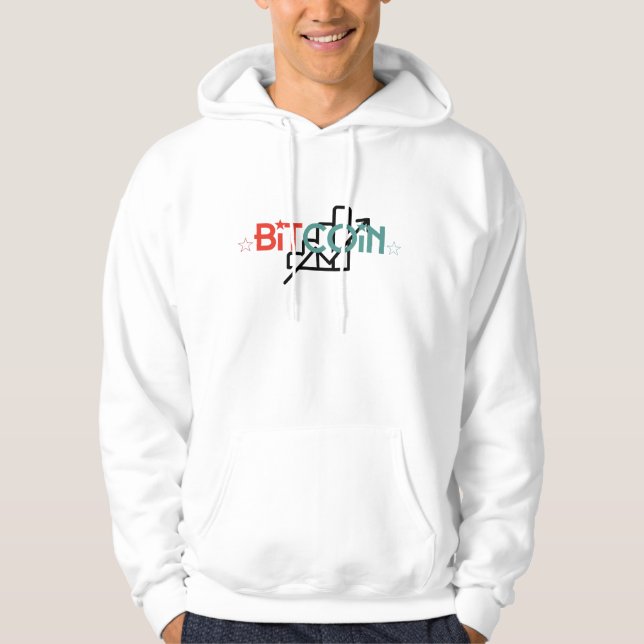 Veste À Capuche "Croyant Bitcoin Déclaration Gras Typographie Desi (Devant)