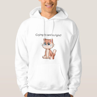 Veste À Capuche Crying Is Cardio, Right? | Cute Crying Cat Design