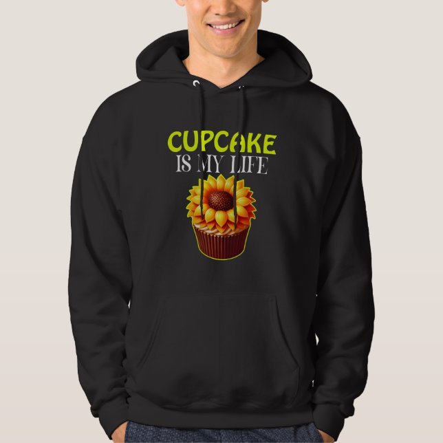 Veste À Capuche cupcake est ma vie (Devant)