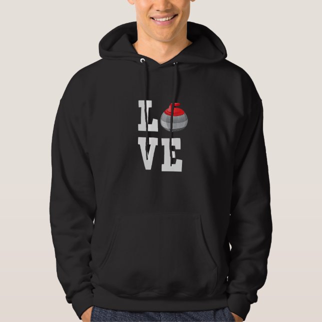 Veste À Capuche Curling Love Curler Winter Sports (Devant)