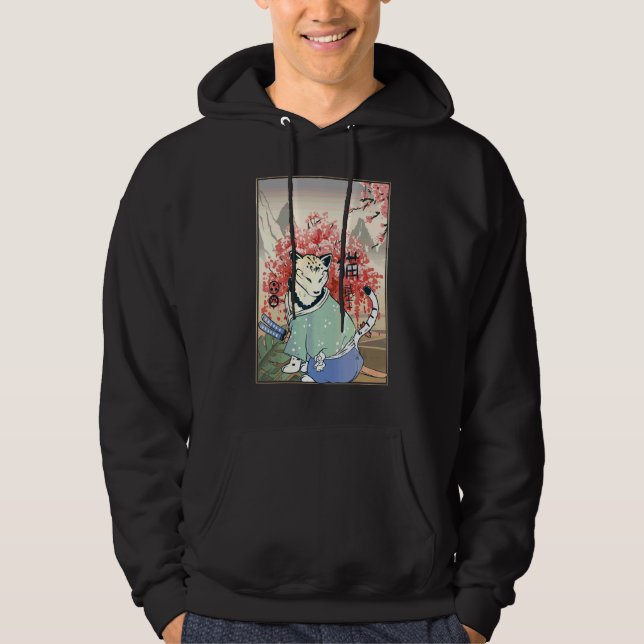 Veste À Capuche Cute Ancienne Chat Japonais Artwork Japonais Ceris (Devant)