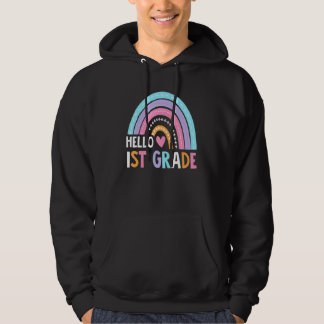Veste À Capuche Cute arc-en-ciel Bonjour 1ère année enseignant élè