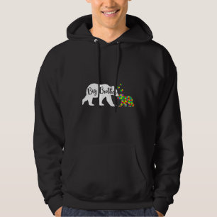 Veste À Capuche Cute Big Brother Bear Sensibilisation sur l'autism