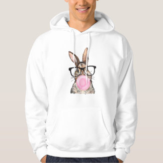 Veste À Capuche Cute Bunny Glasses Bubblegum Easter Day Girls Kids