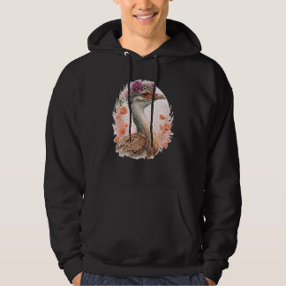 Veste À Capuche Cute Bustard Bird Watching Flower Crown Floral Bir