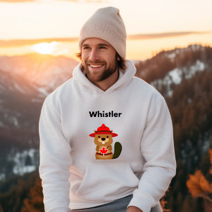 Veste À Capuche Cute castor Whistler Canada avec feuille d'érable
