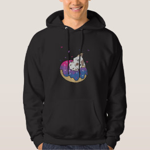 Veste À Capuche Cute Chat Animal Queer Bi Pride Bisexualité Donut 