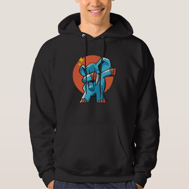 Veste À Capuche Cute Dabbing Elephant (Devant)