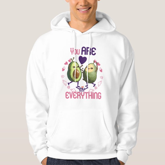Veste À Capuche Cute Funny Avocados Love Dancing - Lovers Cadeau (Devant)