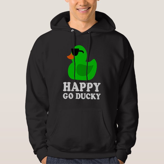 Veste À Capuche Cute Funny Green Rubber Duck Lover Sunglasses Luck (Devant)