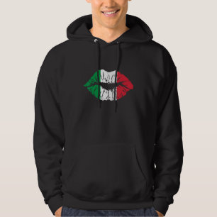 Veste À Capuche Cute Italie Flag Lips Italien Cool Graphique Itali